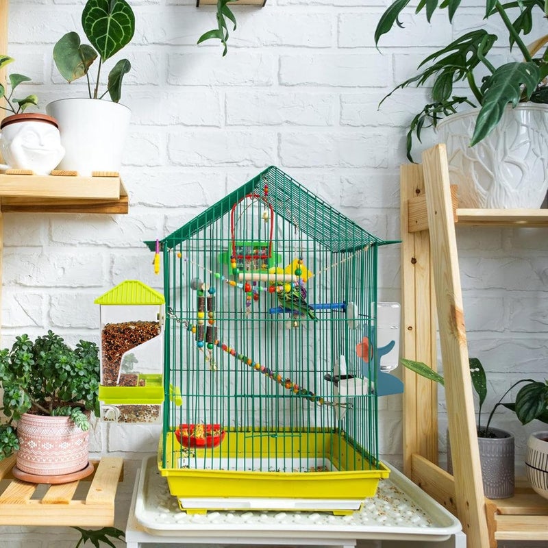 Rypet No Mess Bird Water Feeder Dispenser Set Automatic Bird Feeder for Cage Transparent Food Container for Cage Acrylic Parrot Seed Feeders Accessories for Small Birds Parrot Cockatoo Canary - Image 4
